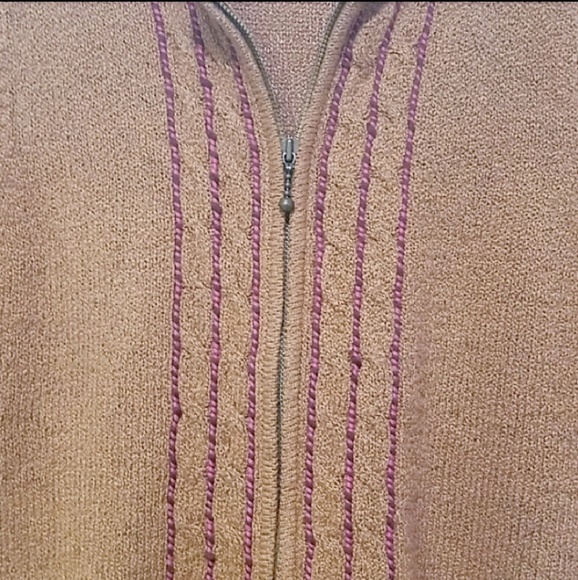 Vintage Woolrich Fawn Zip Up Sweater Vest - Picture 3 of 5